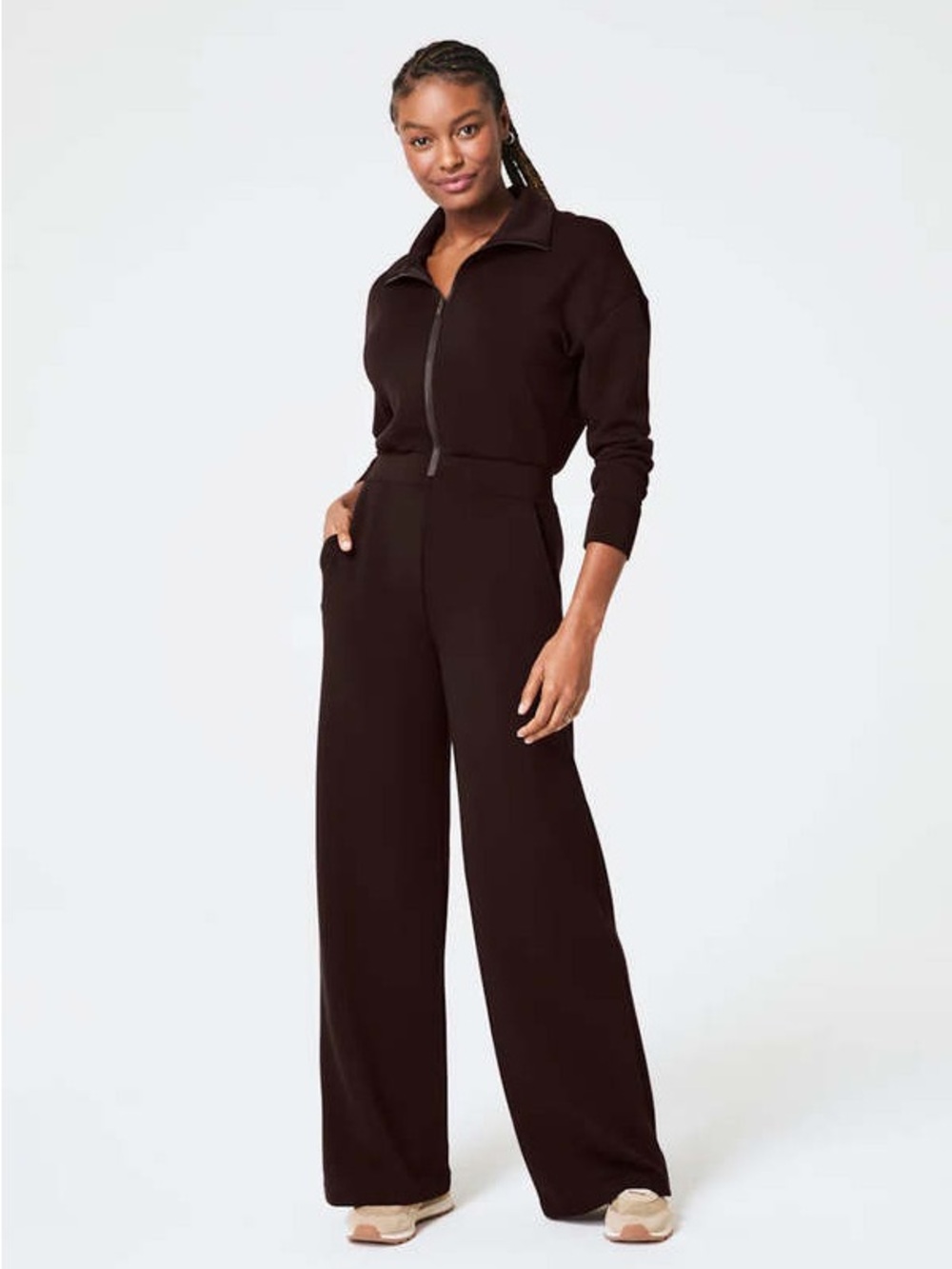 SPANX airessentials Wide-Leg Zip-Front Jumpsuit